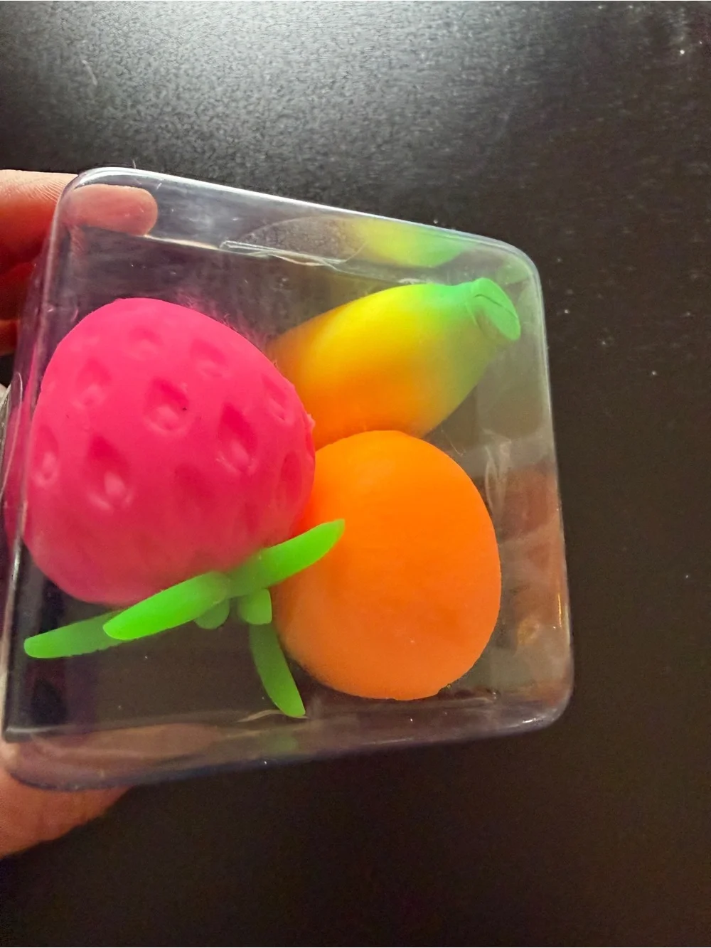 New Nee Doh Schylling Groovy Fruit 3pc Squishy Toy Squeeze Set Banana Orange